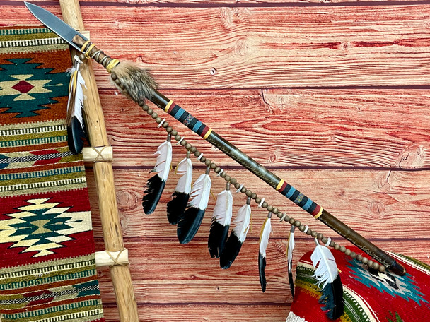 Navajo Indian Feather Drape Lance