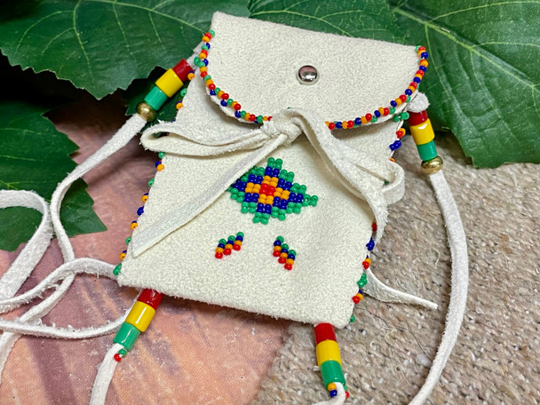 Navajo Beaded Deerskin Medicine Bag