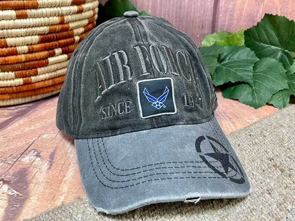 Distressed Denim US Air Force Cap