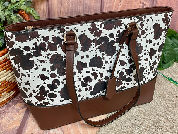 Faux Leather Western Shoulder Purse