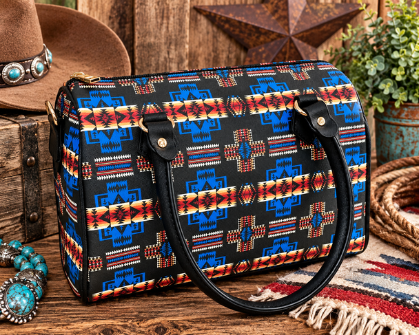 Southwestern Style Zippered Handbag
