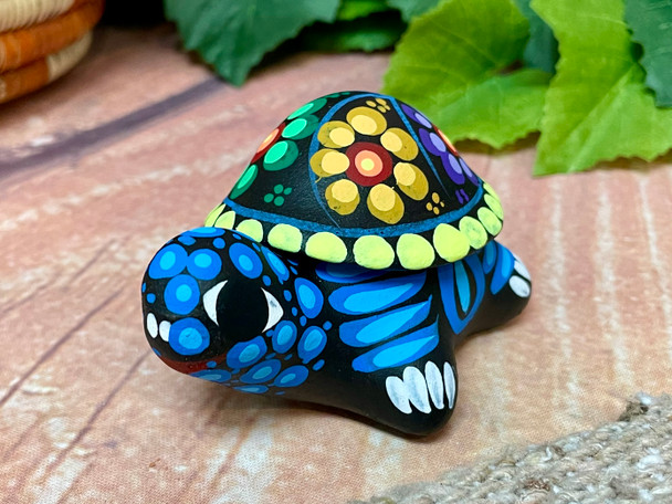 Hand Painted Clay Turtle Box