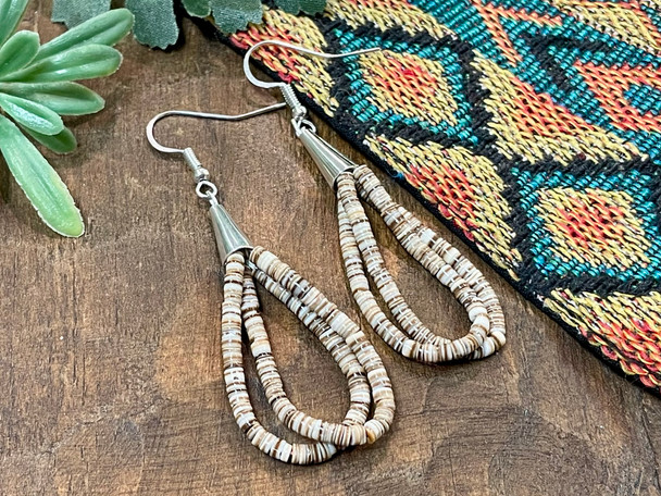 Native American Natural Bead Earrings