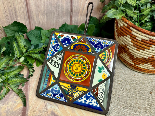 Ceramic Tile Trivet -Sun