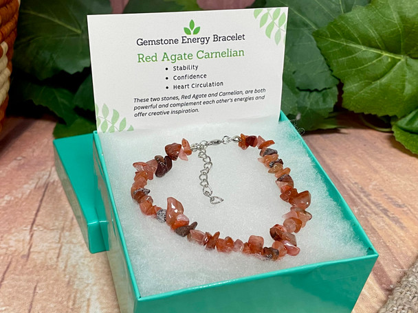 Red Agate Carnelian Energy Bracelet