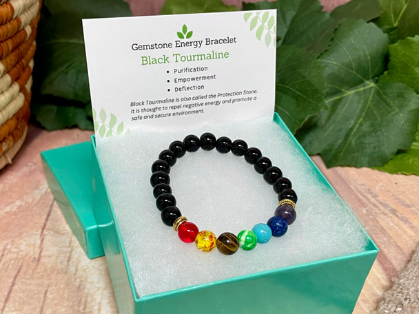 Black Tourmaline Chakra Bracelet