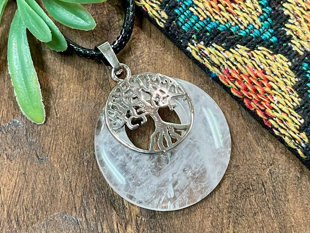 Tree of Life Pendant Necklace -Quartz