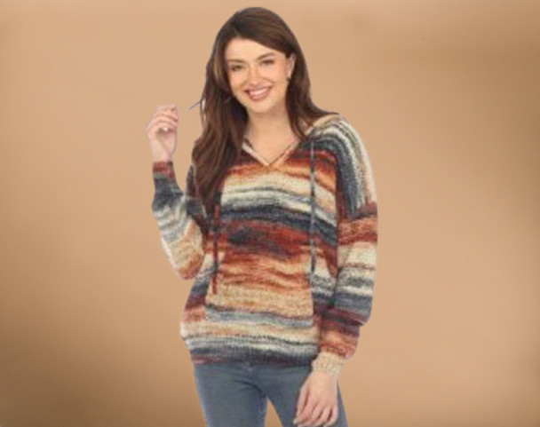 Southwest Design Pullover -Soft Knitted Fabric