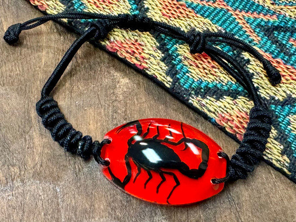 Southwestern Scorpion Bracelet -Red