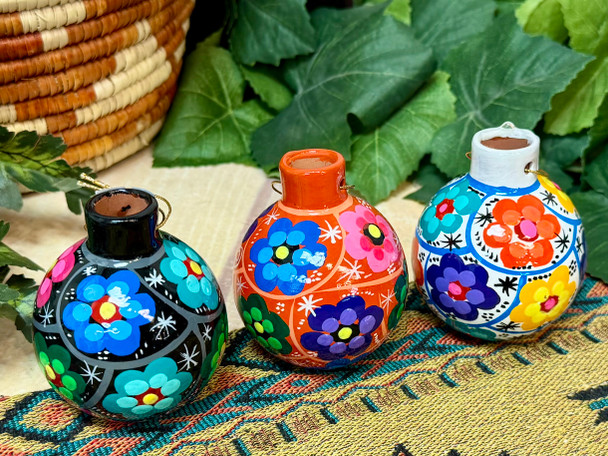 Mexican Hand Painted Ornament Set