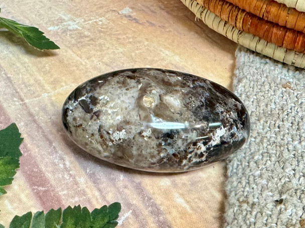 Healing Palm Stone -Black Opal