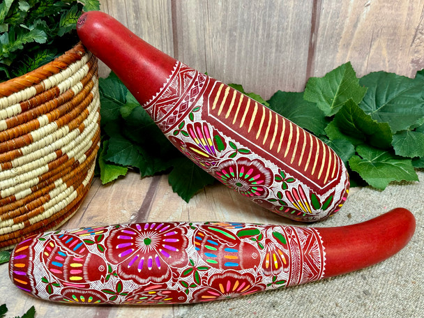 Assorted Hand Carved Andean Gourd Rain Stick