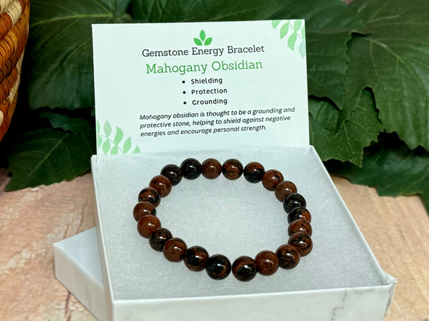 Mahogany Obsidian Energy Bracelet