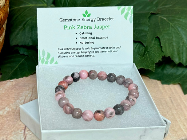 Pink Zebra Jasper Energy Bracelet
