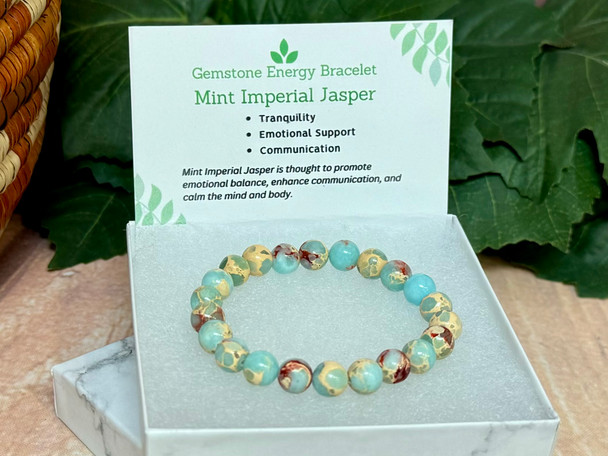 Mint Imperial Jasper Energy Bracelet