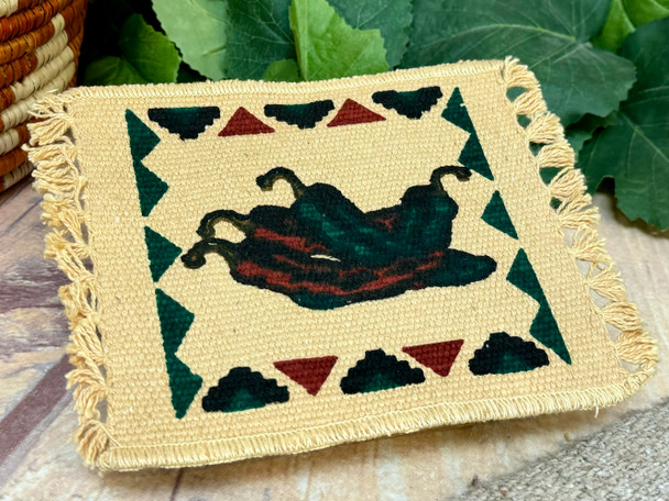 Cotton Coaster -Chilis