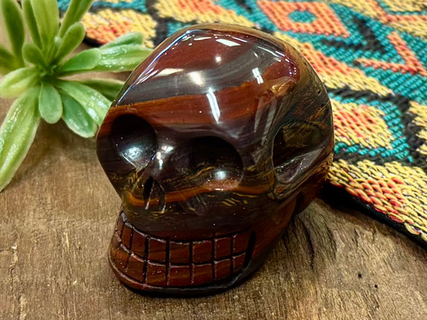 Carved Agate Stone Skull