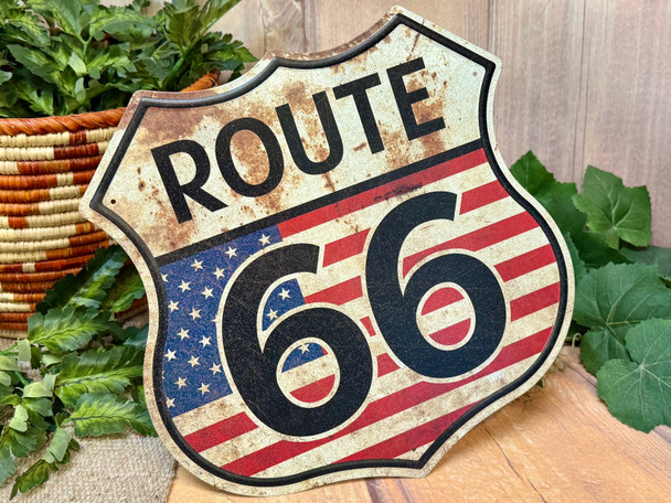 Vintage Route 66 Tin Sign