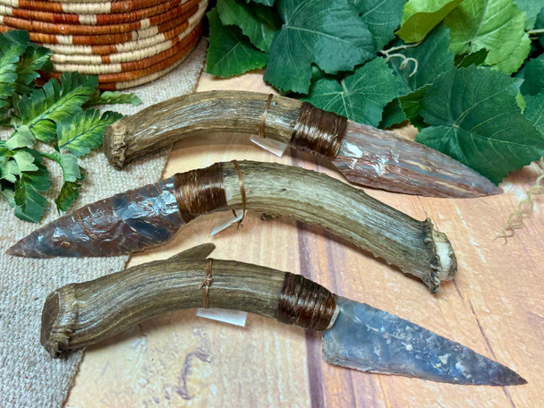 Assorted Creek Antler Stone Knife