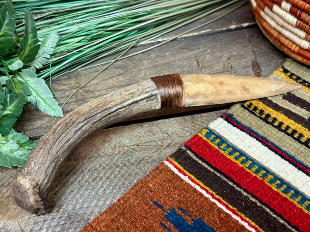 Creek Indian Antler Handle Knife