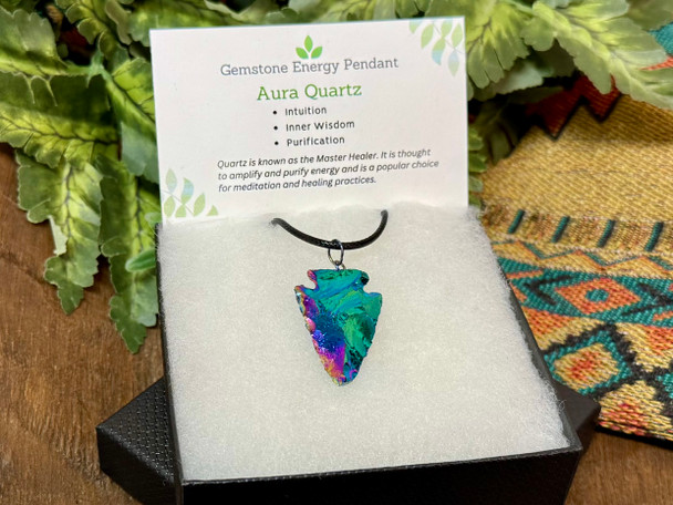 Aura Quartz Crystal Pendant