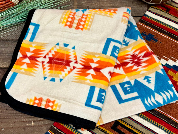 Southwestern Fleece Lodge Blanket