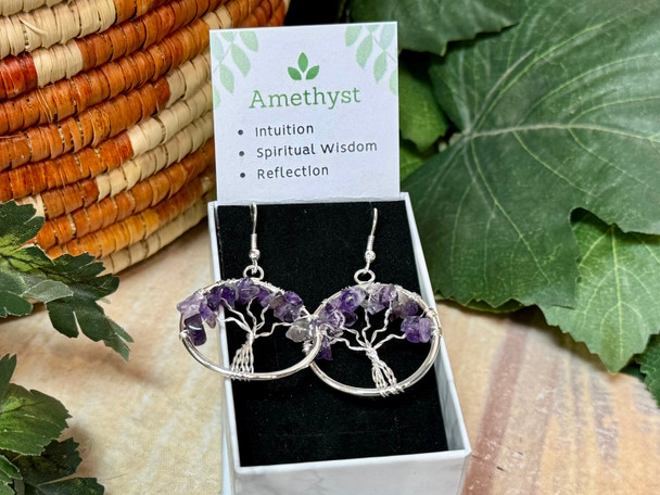 Tree of Life Chakra Earrings