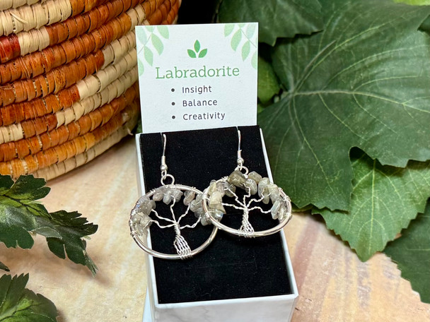 Tree of Life Chakra Earrings