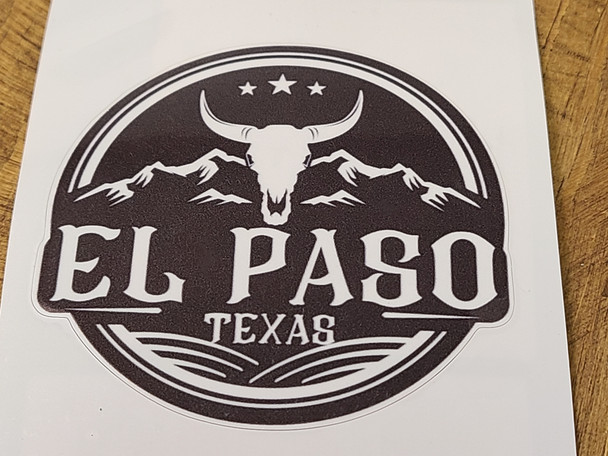 El Paso Texas Buffalo Horn Sticker
