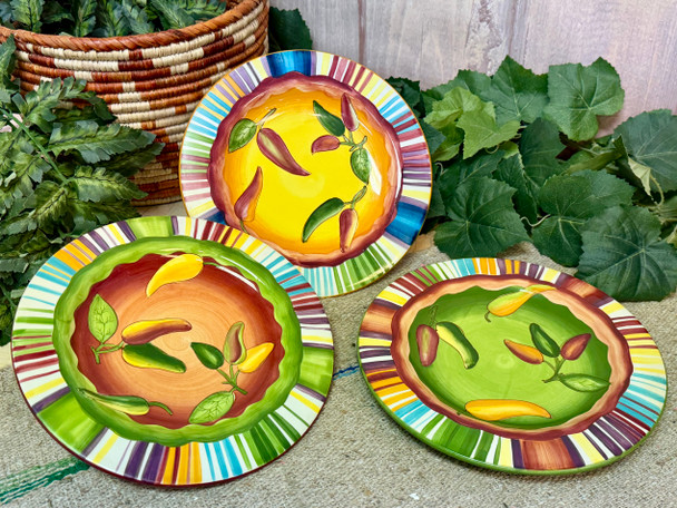 Assorted Chili Motif Plates
