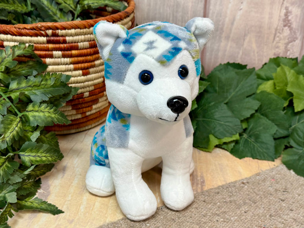 Plush Stuffed Wolf -Grey