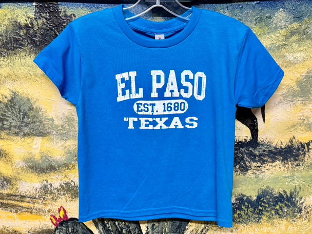 Premium Kids Size El Paso T Shirt -Aqua
