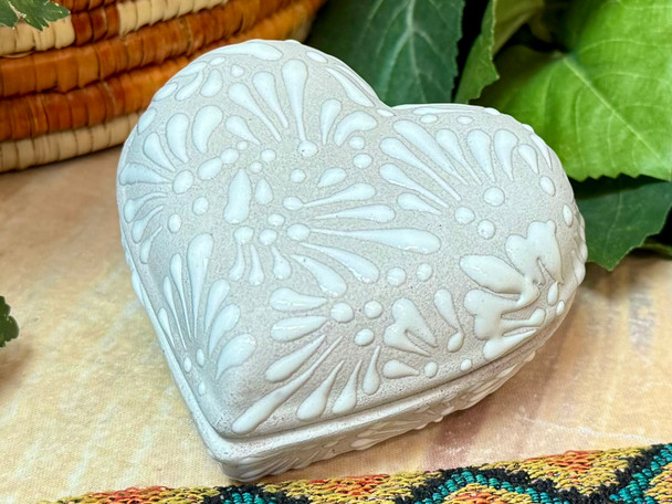 Hand Painted Mexican Clay Jewelry Box