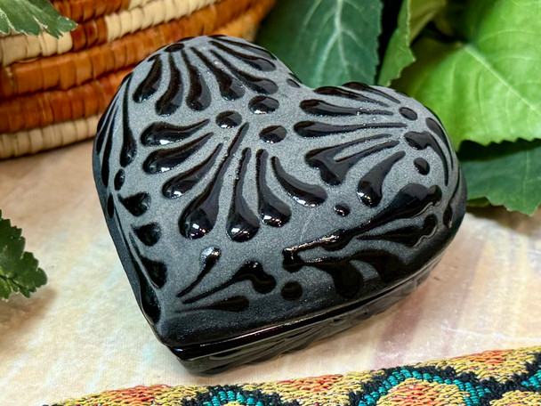 Hand Painted Mexican Clay Jewelry Box