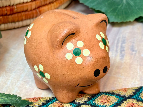 Hand Painted Mexican Clay Pig