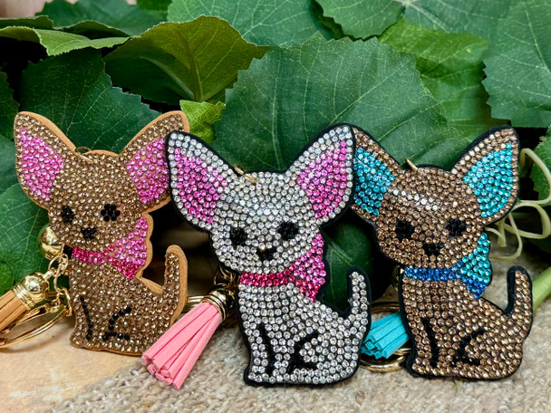 Bling Chihuahua Keychain