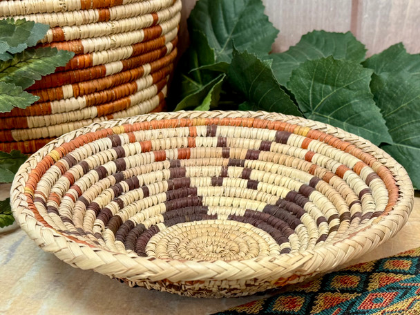 Native Style Hand Coiled Saucer Basket