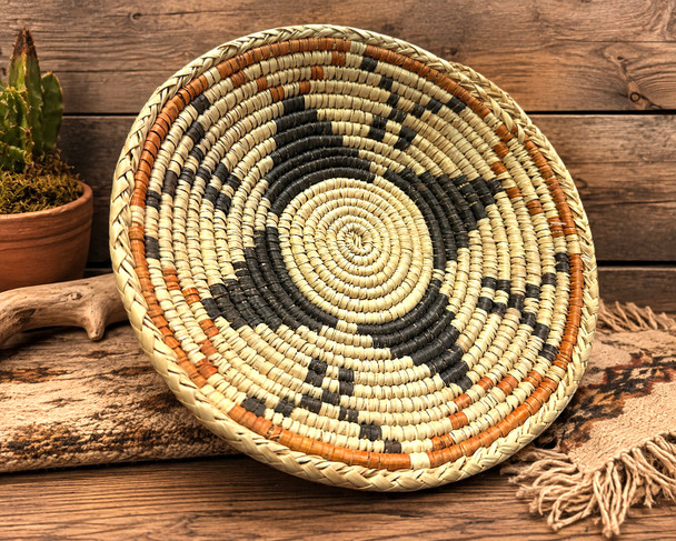 Native Style Hand Coiled Saucer Basket