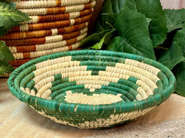 Native Style Hand Coiled Saucer Basket