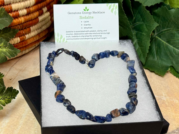 Gemstone Nugget Necklace -Sodalite