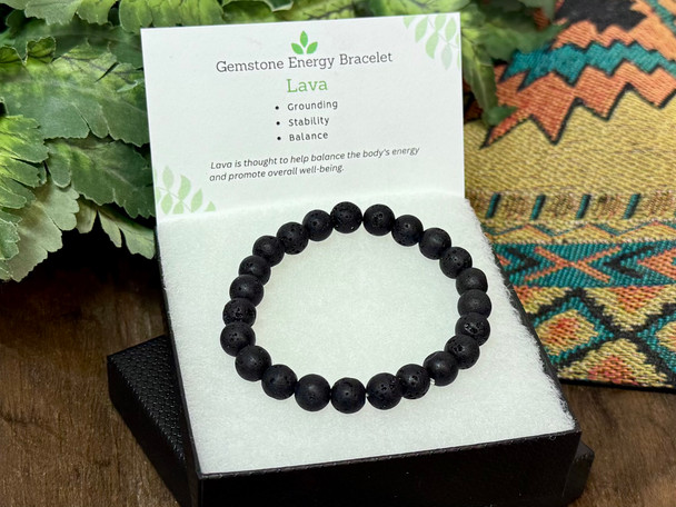 Gemstone Energy Bracelet -Lava