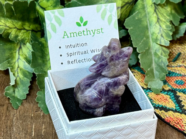 Amethyst Crystal Wolf