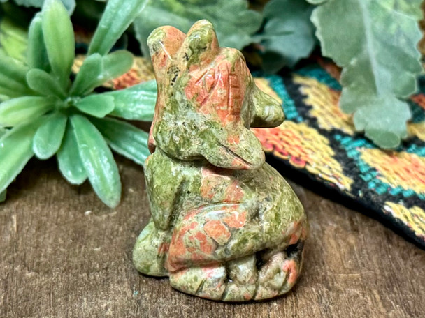 Unakite Crystal Wolf