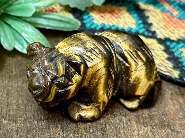 Tigers Eye Crystal Bear