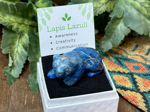 Lapis Lazuli Crystal Bear