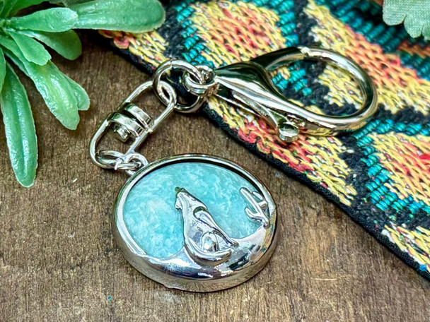 Southwest Gemstone Keychain -Amazonite