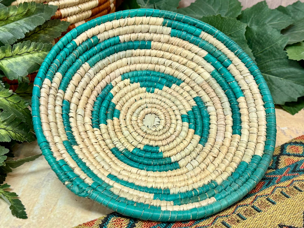 Native Style Hand Coiled Saucer Basket
