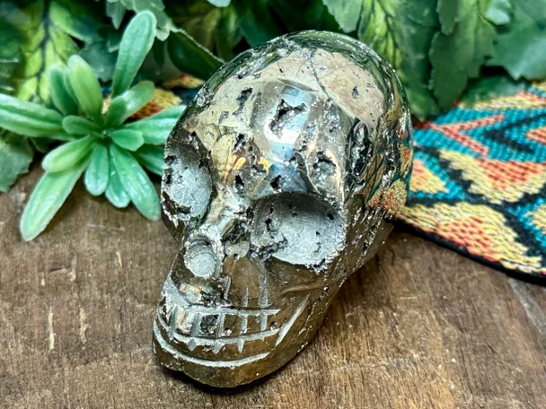 Pyrite Stone Skull