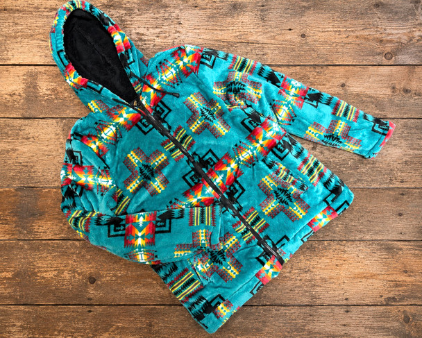 Native Inspired Sherpa Hoodie