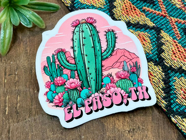 El Paso Texas Cactus Sticker